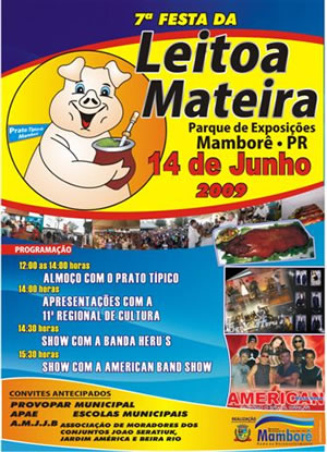 Cartaz da Festa da Leitoa Mateira - Mamborê