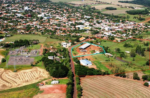 Figura 17 – Localização da área destinada a implantação do Parque Ecológico Armando Alves de Souza. Fonte: Assessoria de imprensa da prefeitura municipal de Mamborê – PR, 2007.